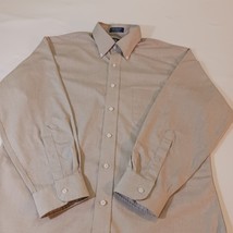 Stafford Shirt Men's Gray Button-Down Collar Shirt Wrinkle Free Size 16 1/2 (33) image 7