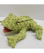 Folkmanis Mini Frog Hand Finger Puppet Plush Green Realistic Full Body - $13.09 CAD