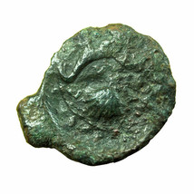 Ancient Greek Coin Dionysios I Syracuse AE17mm Arethusa / Dolphin Shell ... - $33.29