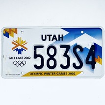 2002 United States Utah Olympic Winter Games Passenger License Plate 583S4 - £17.04 GBP