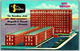 The New Hotel Sheridan Minneapolis Minnesota MN UNP Chrome Postcard J13 - £2.10 GBP