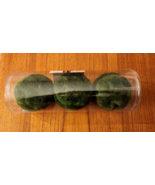 NIP SET 3 CUSHION FAUX Green Moss Balls Decorative Balls - $17.77