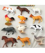 2 packs ASSORTED PLAY 6 INCH RUBBER FARM ANIMALS toy plastic pvc  play a... - £9.24 GBP