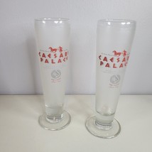 Caesars Palace Las Vegas Nevada Pilsner Beer Glass Frosted Glass 9&quot; Tall... - $37.99