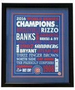 Chicago Cubs 16x20 Framed 2016 World Series Word Photo - £45.01 GBP