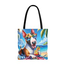 Tote Bag, Dog on Beach, Bull Terrier, Tote bag, 3 Sizes Available, awd-1201 - £22.38 GBP+