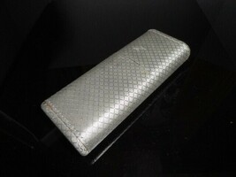 Grey Cloth Pattern Cigar Case with Cedar Inside 7&quot; L closed Showroom Model - $173.25