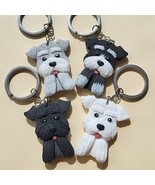 Cute Schnauzer Keychain • Schnauzer Dog Owner Gifts Under 20 • Polymer C... - $20.00