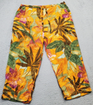 VTG Jams Word Lounge Pants Womens Medium Multi Floral Elastic Drawstring... - £21.46 GBP