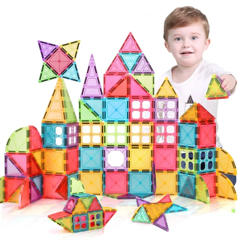 82-32 PCS  Big Size Tile Magnetic Constructor Designer Magnet Building Blocks 3D - £37.80 GBP+