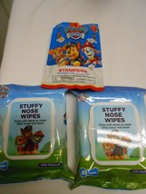 lot of Paw Patrol kids Stuffy Nose Wipes for nose &amp; face Vitamin E &amp; Stampers  - £7.75 GBP