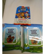 lot of Paw Patrol kids Stuffy Nose Wipes for nose &amp; face Vitamin E &amp; Sta... - $9.85