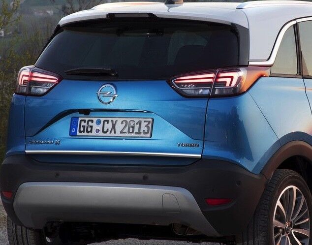 Opel Crossland X - chrome molding rear strip tailgate 3M tuning chrome ...