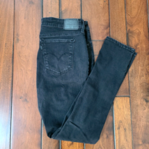 Levis 711 Womens Jeans Sz 32 Skinny Distressed Low Rise Medium Wash Black Denim - £15.73 GBP