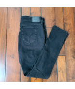Levis 711 Womens Jeans Sz 32 Skinny Distressed Low Rise Medium Wash Blac... - £15.48 GBP