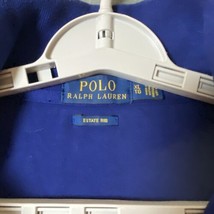 POLO Ralph Lauren Sweater Mens XL Estate Rib 1/4 Zip Pullover Blue Cotton - £14.93 GBP