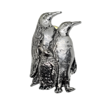 Pin de peltre de pingüino, broche de pin de familia de pingüinos, solapa de... - £6.51 GBP
