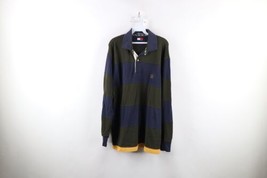 Vtg 90s Tommy Hilfiger Mens L Faded Striped Color Block Long Sleeve Rugb... - $49.45