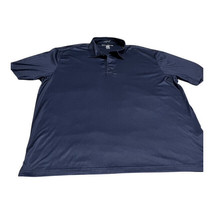 Greg Norman Golf Polo Shirt ML75 Play Dry Short Sleeve XXL Navy Blue Mens - £10.41 GBP