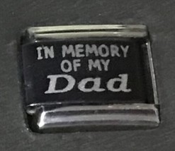 In Memory Of My Dad Wholesale Italian Charm Enamel 9mm Link K40 - £10.56 GBP