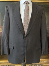 Vtg Boss Hugo Boss 42R West Germany Made Dark Brown Glen Check Wool 2Btn Blazer - £61.88 GBP