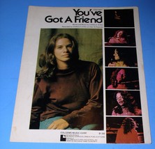 Carole King Sheet Music Vintage 1971 You&#39;ve Got A Friend - £15.66 GBP