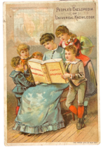 Peoples Cyclopedia Victorian Trading Card 1800 Hatch Lithograph - $12.00