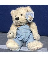 Zondervan Love Bears All Things Thankful Plush Sitting Bear Blue Overall... - $14.49