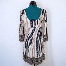 Diane Von Furstenberg Vintage Laetitia Silk Dress Animal Print in Neutra... - $84.15