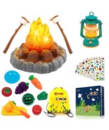 Camping Toys Play Set, Pretend Campfire, Play Food For Kids With Oil Lan... - £39.88 GBP