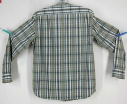 Lucky Brand Western BUTTON-FRONT Plaids &amp; Checks Men&#39;s (M) Long Sleeve Shirt Euc - £20.12 GBP