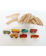 Vintage Strombecker Wood Train &amp; Partial Track Set  - $19.99