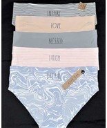 5 RAE DUNN Stripes Solids Swirls Dream Love Laugh Blessed No Show Pantie... - $704.37 MXN