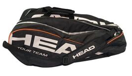 Head Tour Team 12R Tennis Bag Backpack 12 Racquet Black Orange Large image 2