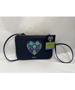 Brighton Blue Crossbody Bag Purse Clutch Summer Heart Vegan Faux Leather... - £13.54 GBP