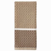 Siena Tan Brown Kitchen Towel Cotton Contrasting Color Border 1-Pc Home ... - $12.97