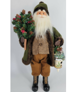 Christmas Decor Santa Doll Figurine 17&quot; Father Christmas Celebrate It Br... - £29.35 GBP