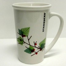 Starbucks Coffee Company 2011 White Ceramic 21 Oz Coffee CUP/MUG Holly Berries - $24.94