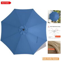 9 ft Round Patio Umbrella Canopy - Elegant Lightweight Design with UV Pr... - $30.64