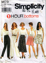 1998 Misses' Pants, Shorts & Skirt Simplicity Pattern 9873-s Sizes XS-S-M Uncut - $12.00