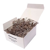 Heavy Duty Large 1-1/2&quot; Safety Pins - High-Grade Steel, Nickel Plated, Rust Resi - £22.37 GBP