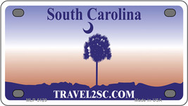 South Carolina Blank Novelty Mini Metal License Plate Tag - £11.77 GBP