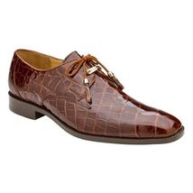Belvedere Men's Shoes Lago Genuine Alligator Plain Toe Tassel Peanut 14010 image 3