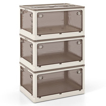 3-Pack Stackable Storage Bins with Lids with 5 Opening Ways-18 Gal - Col... - $160.87