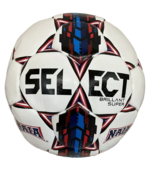 Select Super Brillant Hand Sewn Soccer Ball NAIA White Blue Red Size 5 - $94.96 CAD