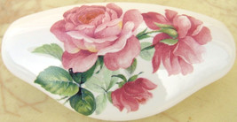 Ceramic Cabinet Drawer Pull Pink Rose Bud @Pretty@ - $8.41