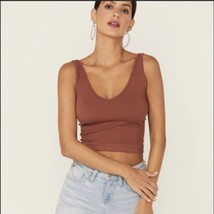 Intimately Fp Solid Rib Brami Crop Top Free People XS/S Bnwts - £18.95 GBP