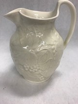 Vintage Wedgwood Cream white Barlaston Etruria pitcher grapevines 7 inch - £36.86 GBP