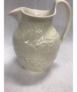 Vintage Wedgwood Cream white Barlaston Etruria pitcher grapevines 7 inch - £36.50 GBP
