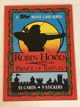 Vintage Robin Hood Prince Of Thieves Movie Trading Card Kevin Costner #1 - £1.61 GBP